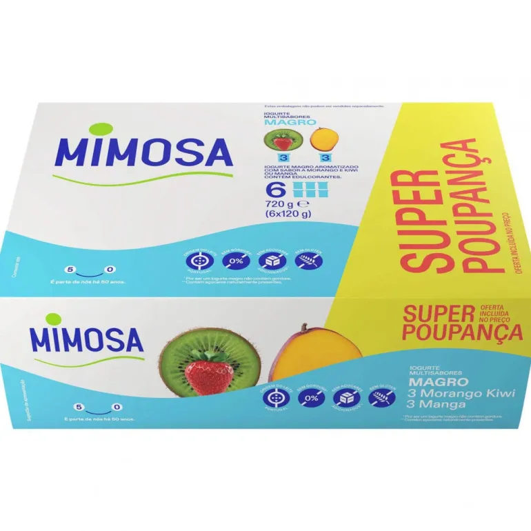 Iogurte Magro Morango e Kiwi / Manga Pack 6