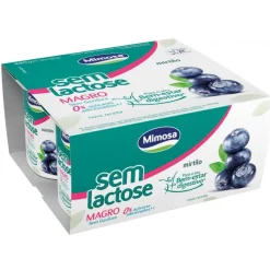 Iogurte Magro sem Lactose Mirtilo Pack 4