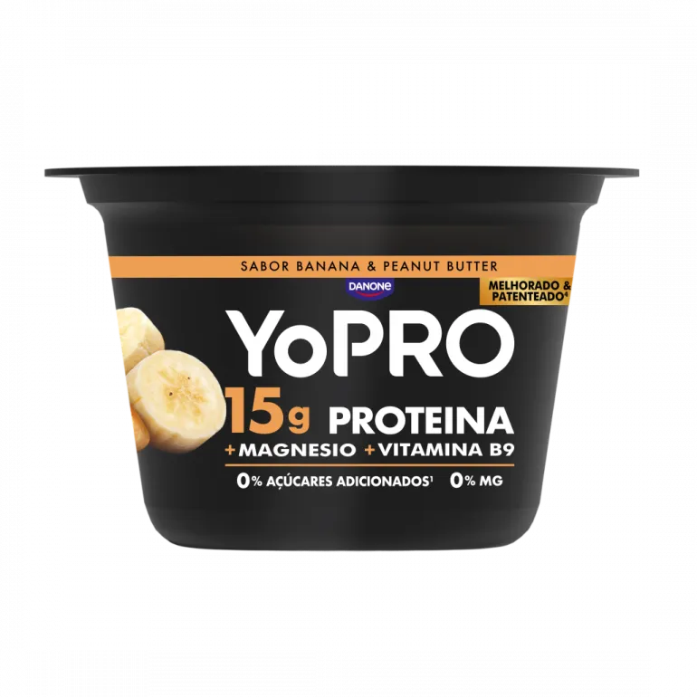 Iogurte Proteína com Manteiga Amendoim e Banana