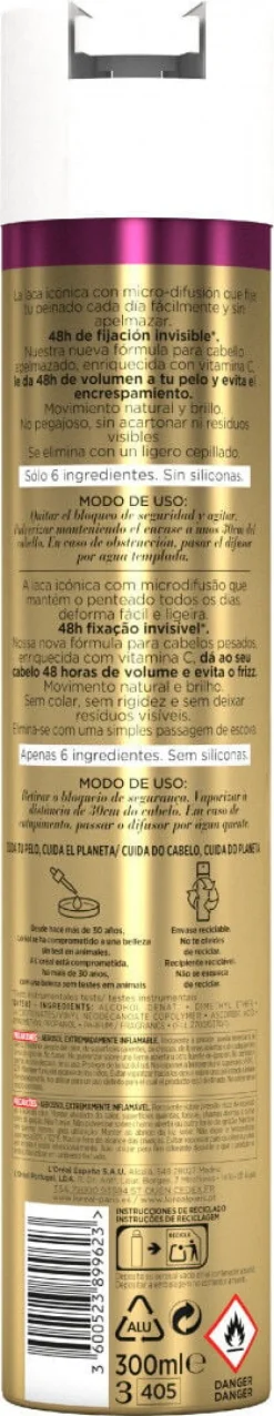 Laca Elnett Volume, Fixação Extra Forte