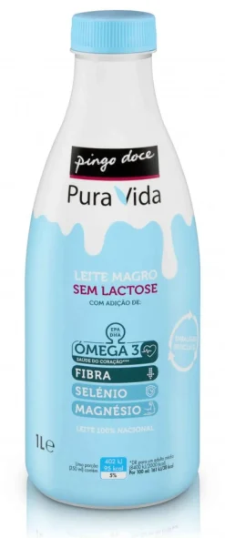 Leite Magro sem Lactose Enriquecido em Ómega 3 e Minerais