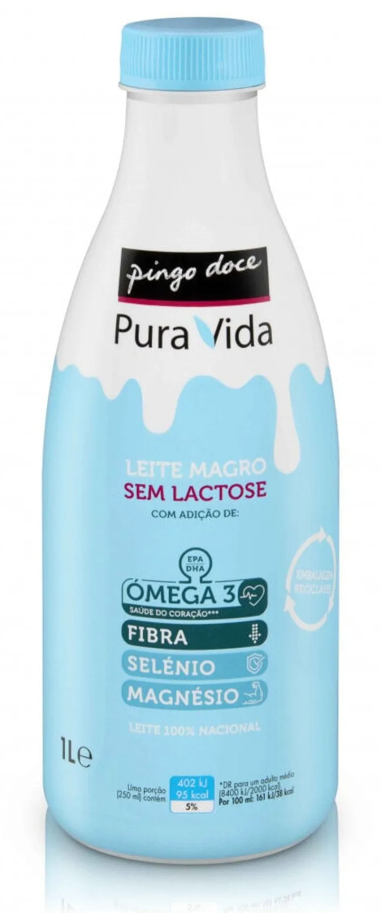 Leite Magro sem Lactose Enriquecido em Ómega 3 e Minerais