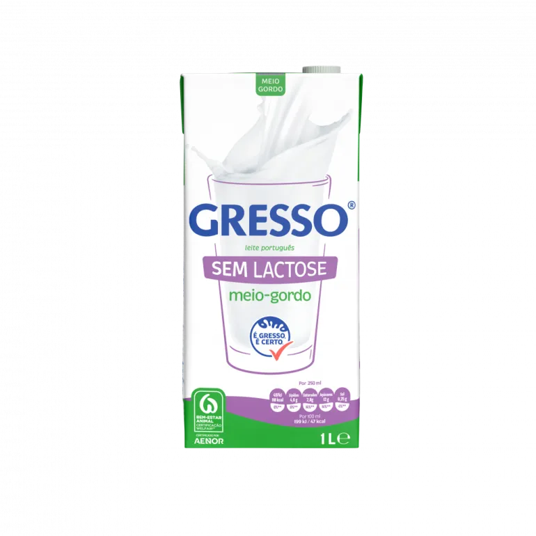 Leite UHT Meio Gordo sem Lactose