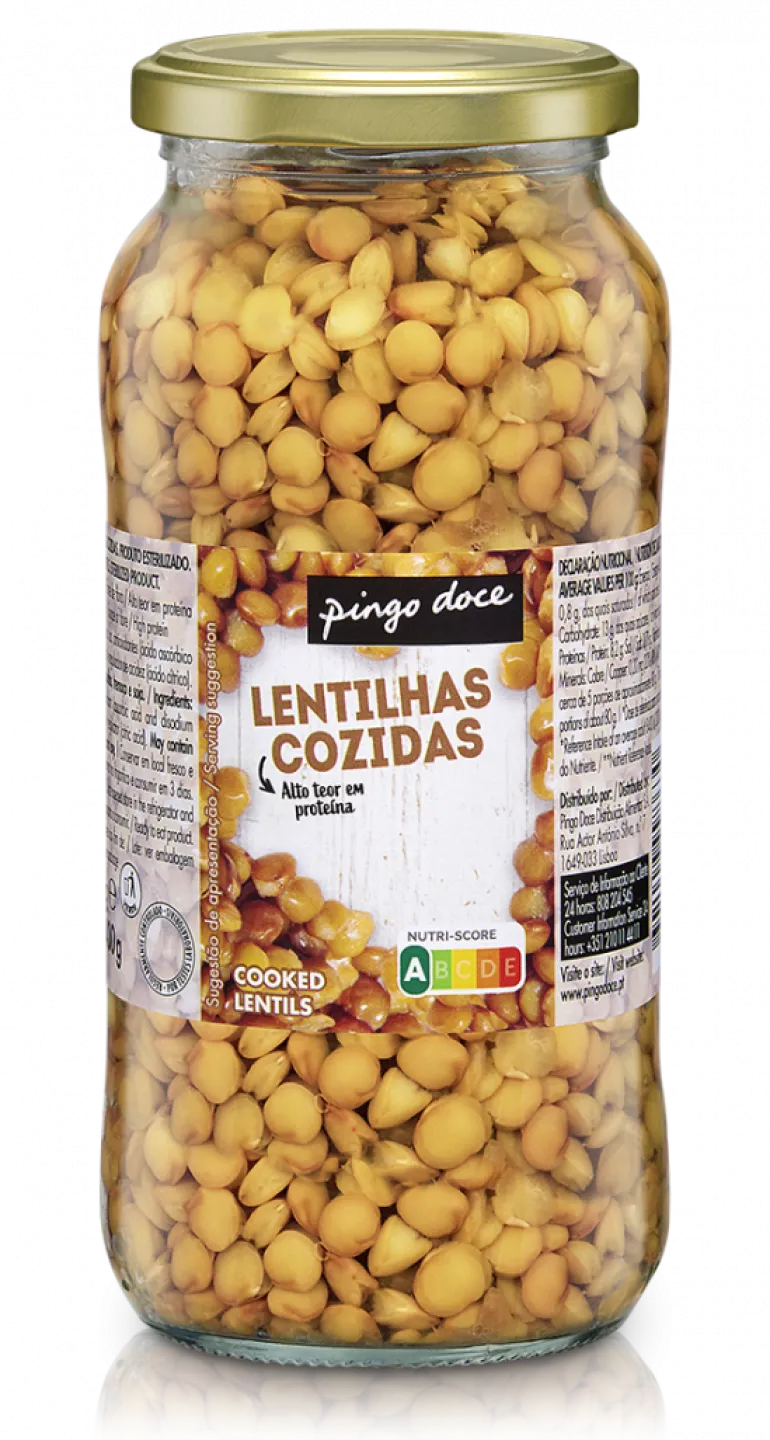 Lentilhas Cozidas em Frasco