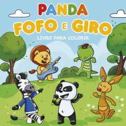 Livro de Colorir - Canal Panda, Fofo e Giro