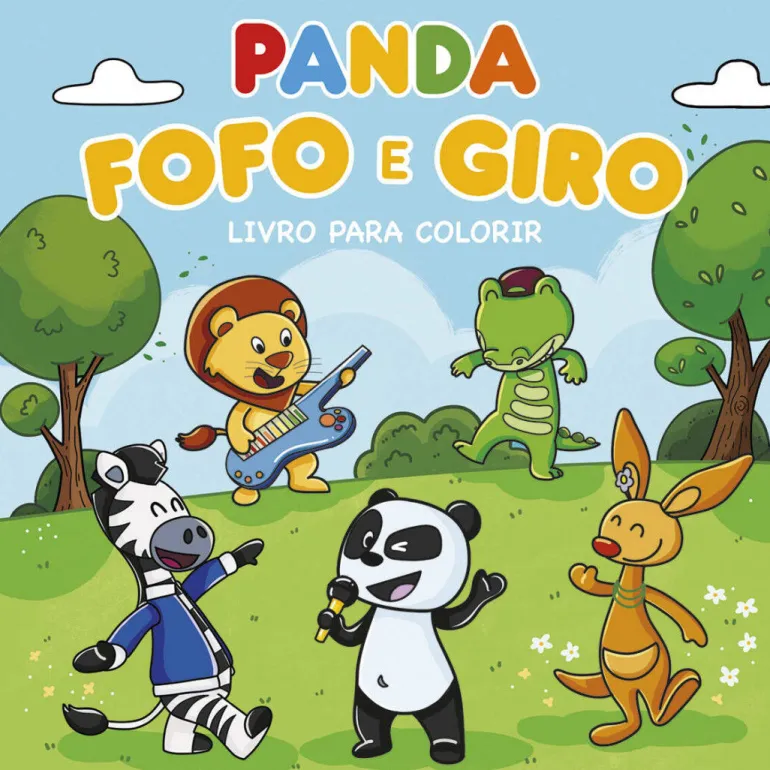 Livro de Colorir - Canal Panda, Fofo e Giro