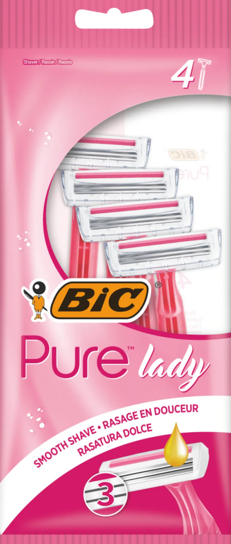 Lâminas Descartáveis Pure 3 Pink