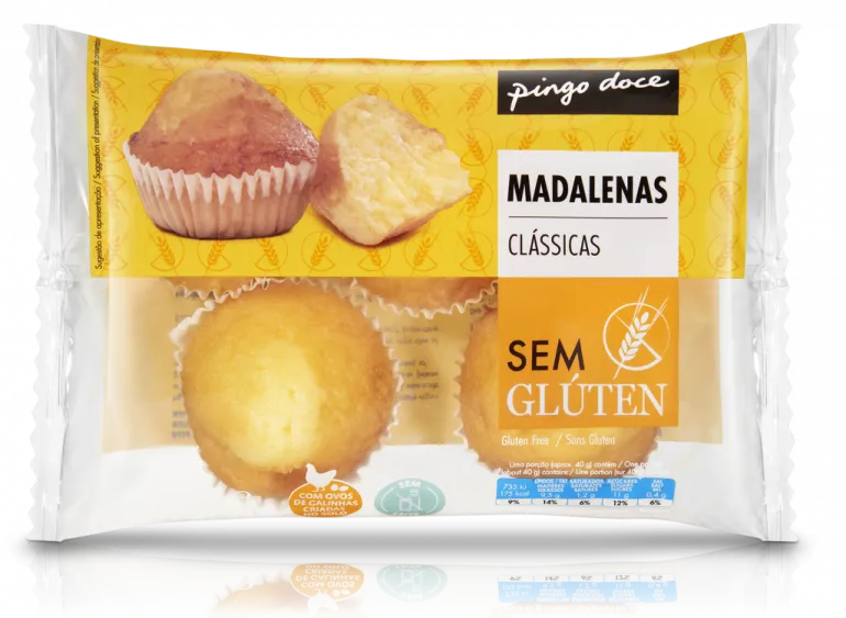 Madalenas Clássicas sem Glúten