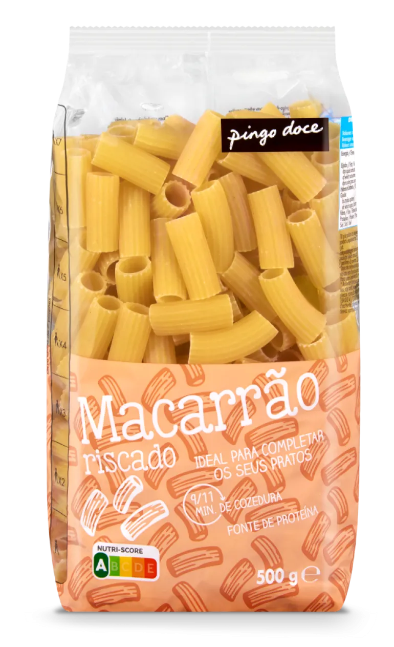 Massa Macarrão Grande Riscado