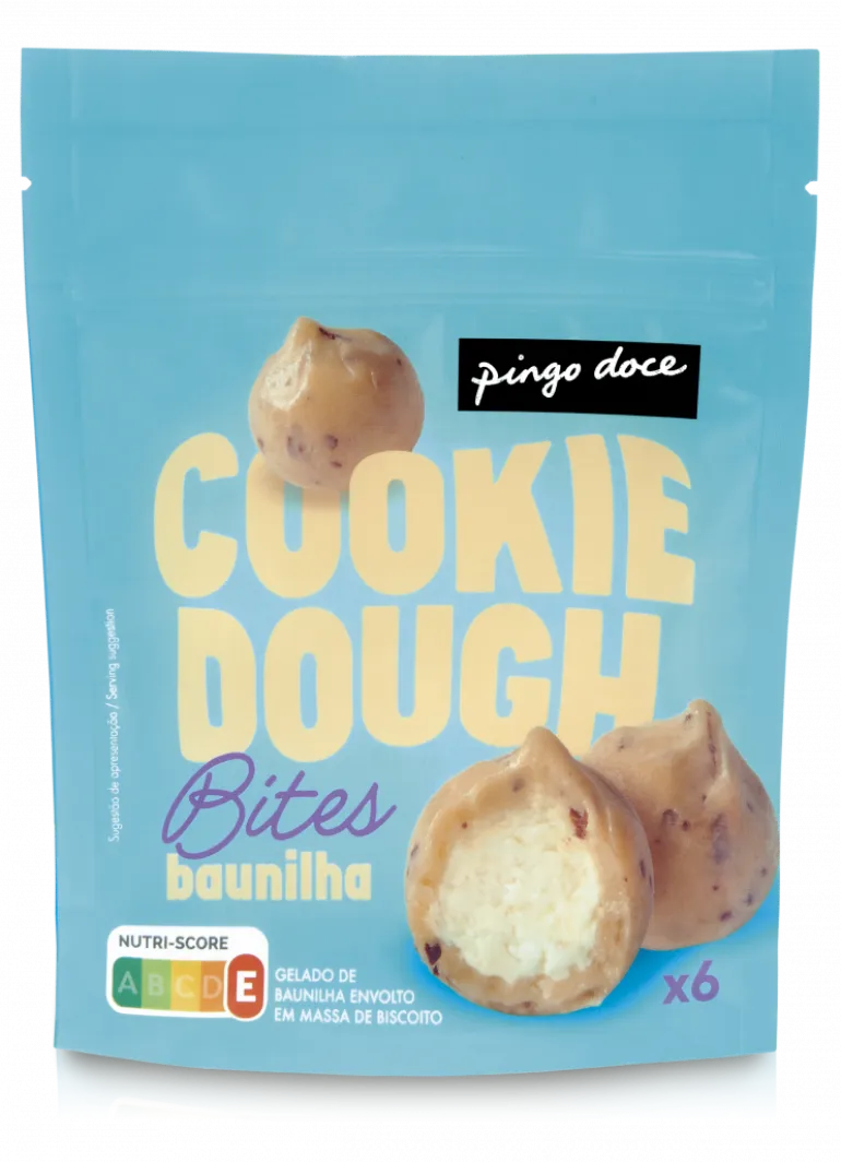 Mini Bolas de Gelado Cookie Dough Baunilha