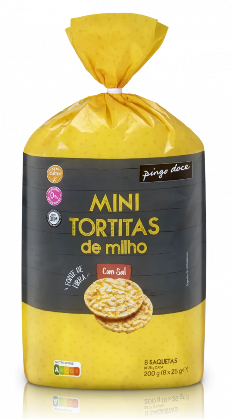 Mini Tortitas de Milho com Sal sem Glúten