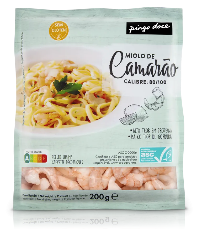 Miolo de Camarão 80/100 Congelado