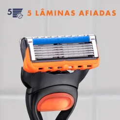 Máquina de Barbear Fusion5 com 2 Recargas Gillette