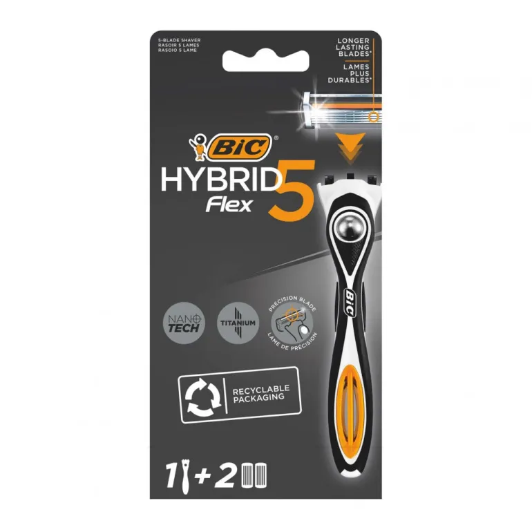 Máquina de Barbear Hybrid Flex5 Cabo + 2 Recargas