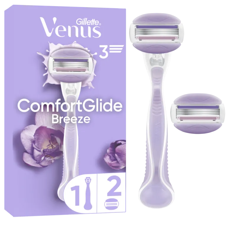 Máquina Depilatória Venus Comfortglide Breeze com 2 Recargas