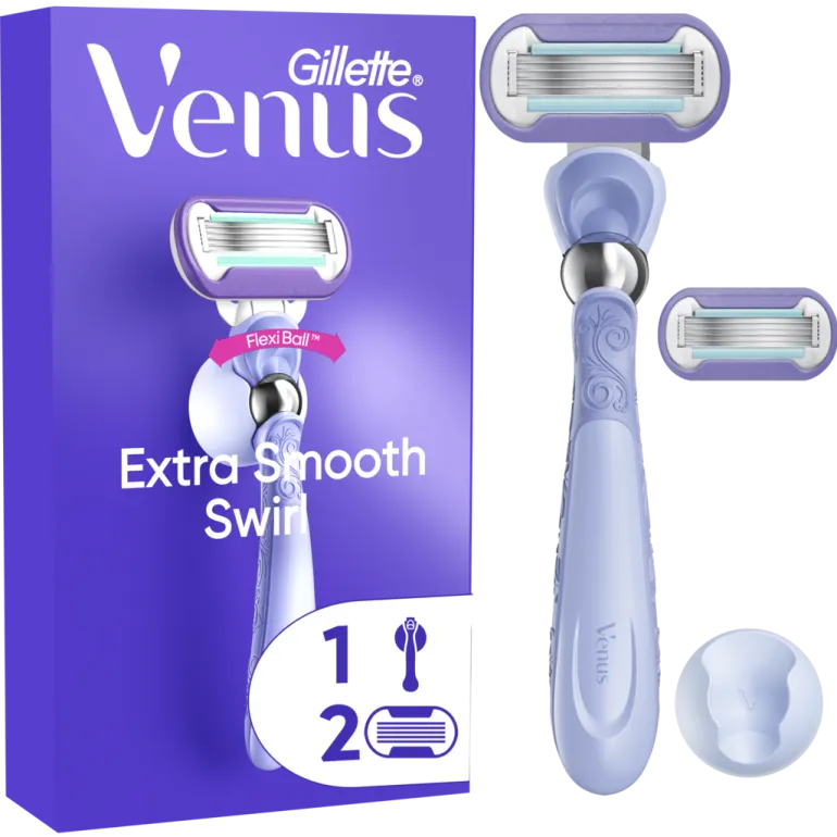 Máquina Depilatória Venus Extra Smooth Swirl com 2 Recargas