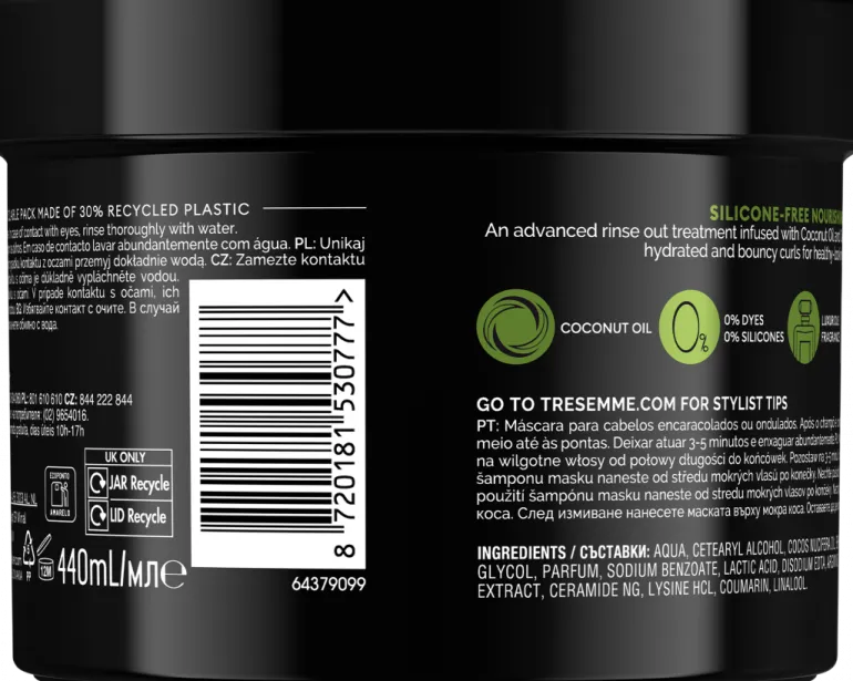 Máscara Flawless Curls com Óleo de Coco