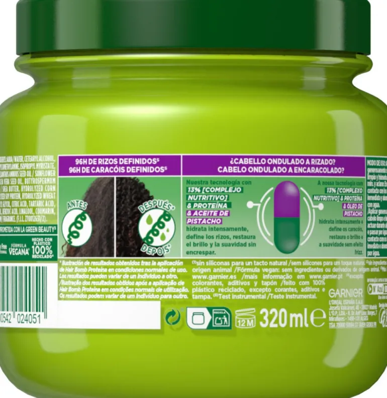Máscara Fructis Hidra Caracóis Hair Bomb Proteína