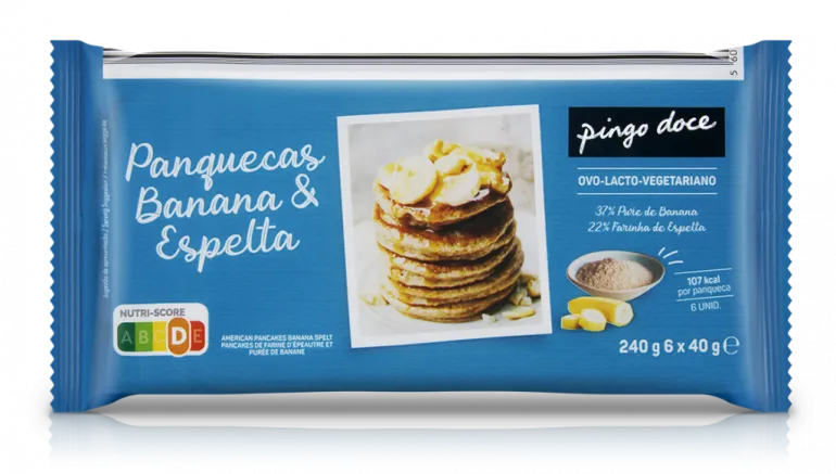 Panquecas de Banana e Espelta Congeladas