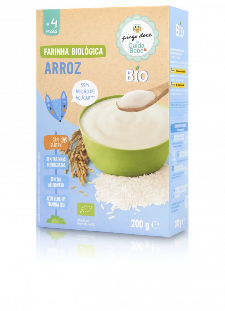Papa Infantil Farinha Não Láctea de Arroz Bio
