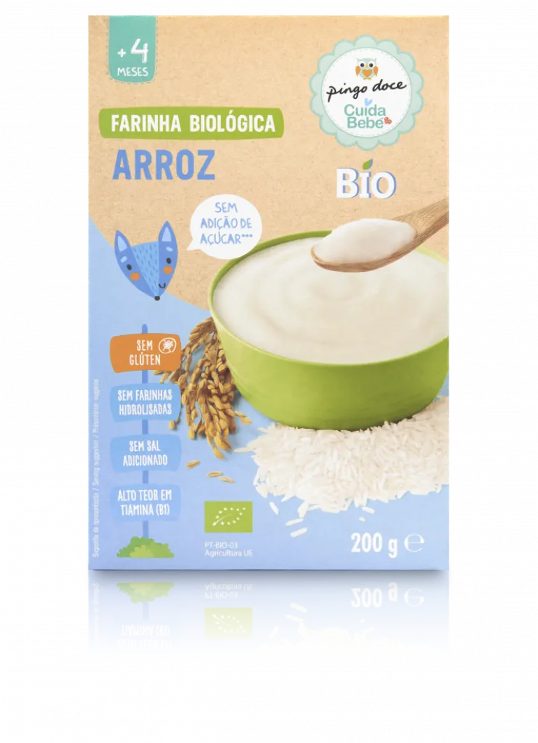 Papa Infantil Farinha Não Láctea de Arroz Bio