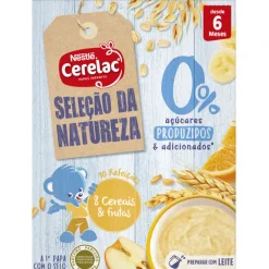 Papa Infantil Farinha Não Láctea Cereais e Frutas