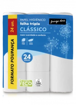 Papel Higiénico 3 Folhas 24 Rolos