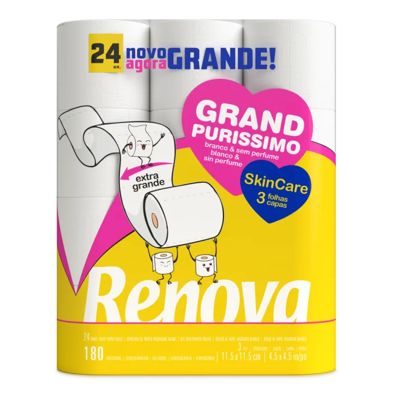 Papel Higiénico Grand Purissimo 3 Folhas 24 Rolos