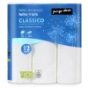 Papel Higiénico Liso 3 Folhas 12 Rolos