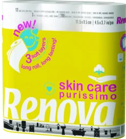 Papel Higiénico Skin Care Puríssimo 3 Folhas 12 Rolos