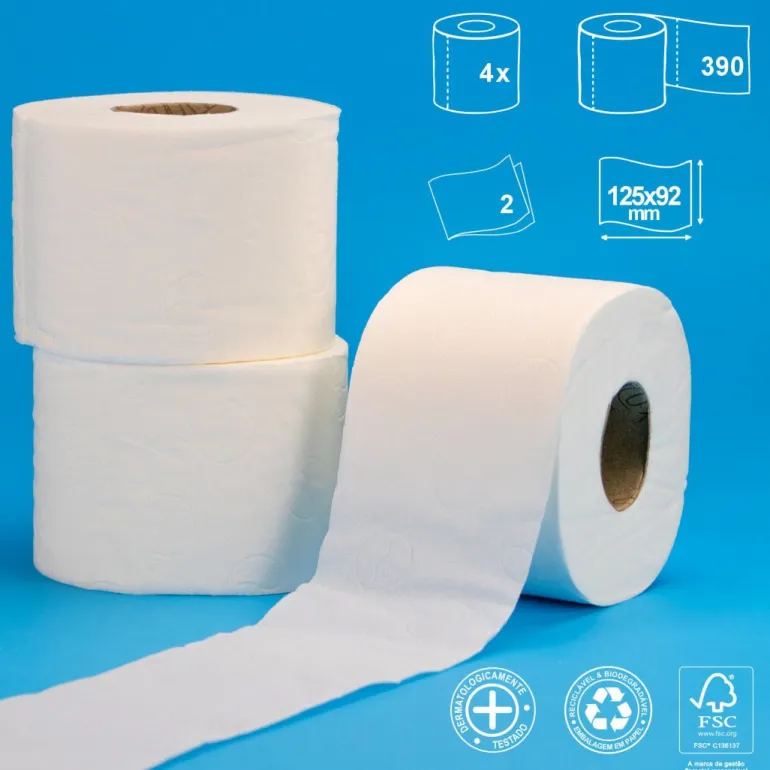 Papel Higiénico Super Compact 2 Folhas 4=12 Rolos