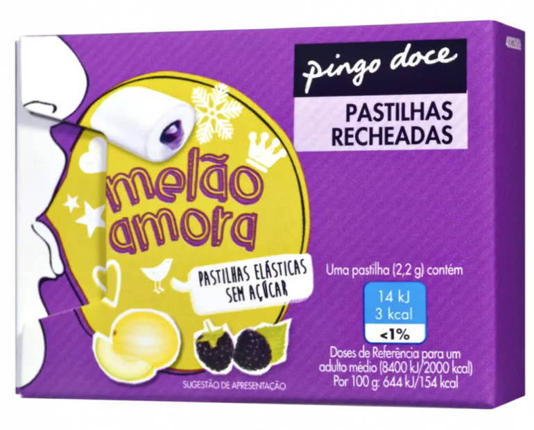 Pastilhas Elásticas Recheadas Melão e Amora