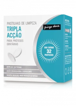 Pastilhas para Limpeza de Próteses Dentárias