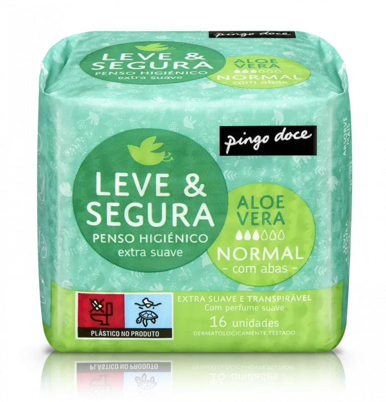 Pensos Higiénicos Aloe Vera Com Abas