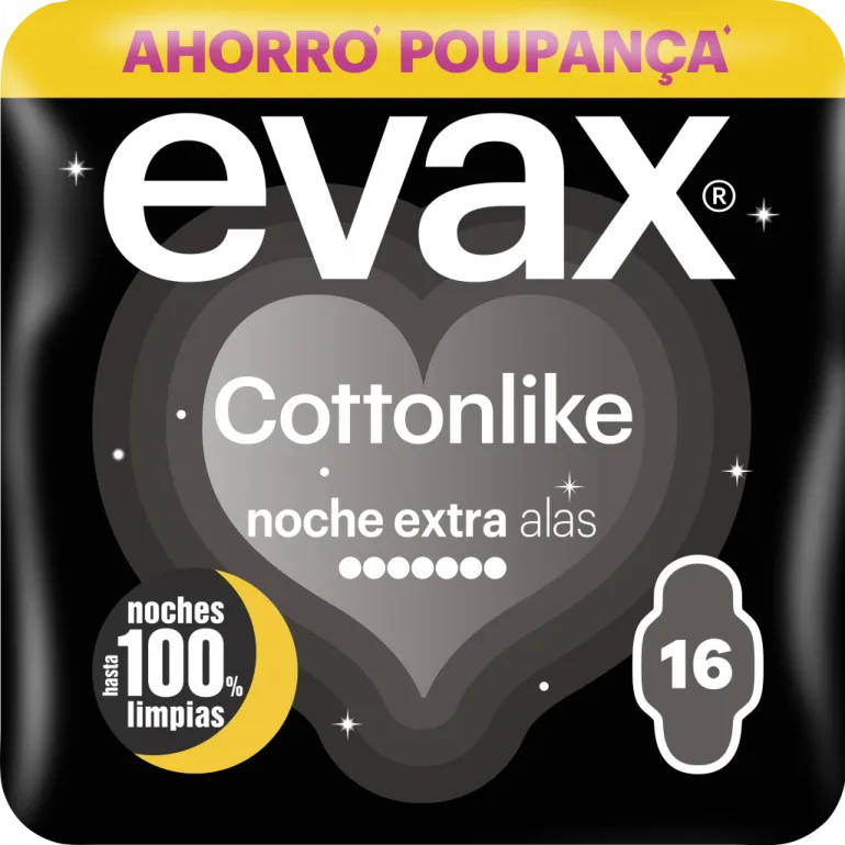 Pensos Higiénicos Cottonlike Noite Extra com Abas