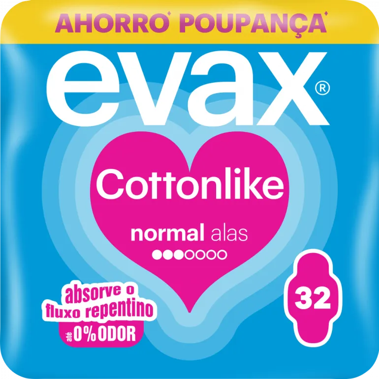 Pensos Higiénicos Cottonlike Normal com Abas