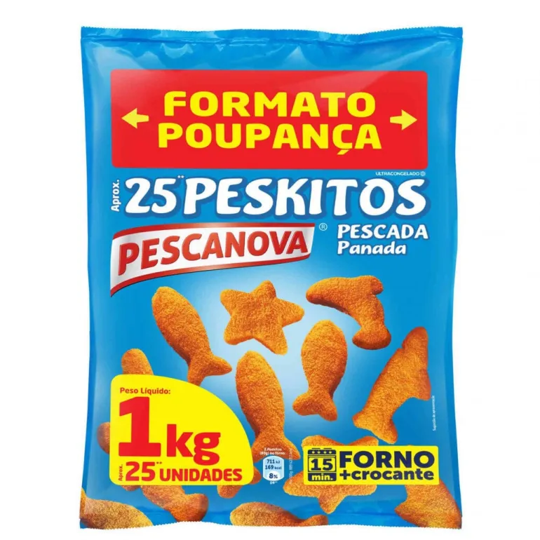 Peskitos de Pescada Sem Glúten Congelados