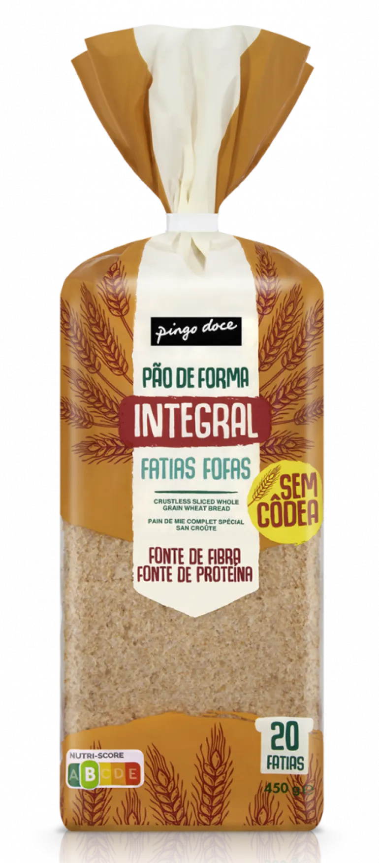 Pão de Forma Integral sem Côdea
