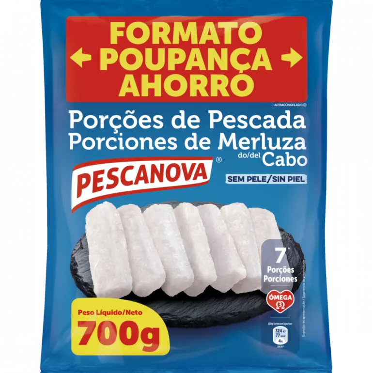 Porções de Pescada do Cabo sem Pele