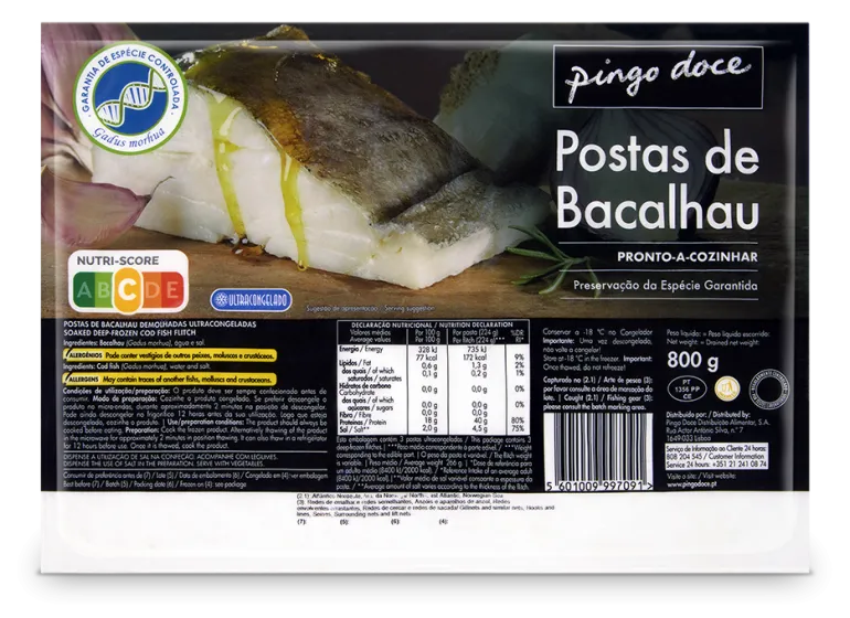Postas de Bacalhau Congeladas
