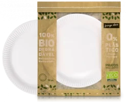 Pratos de Refeição em Cartão 23cm