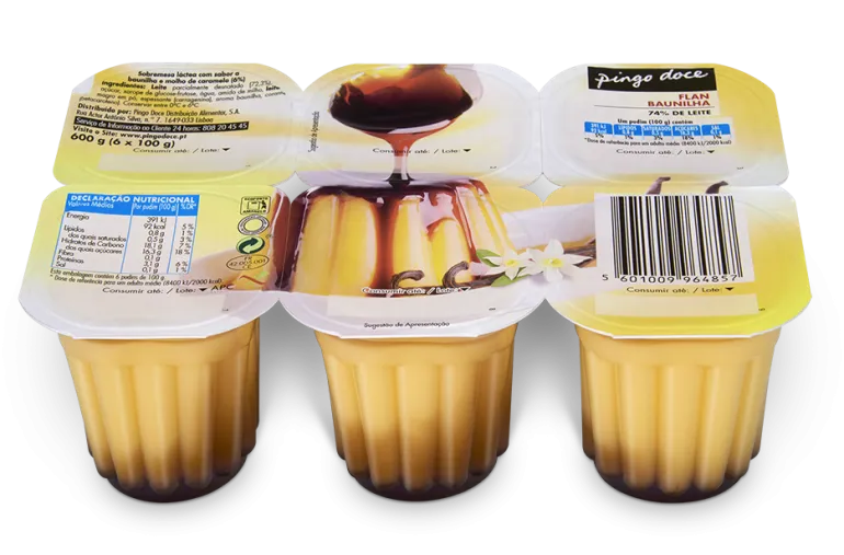 Pudim Flan de Baunilha com Molho de Caramelo