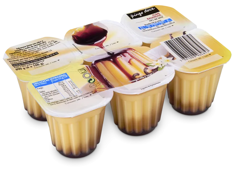 Pudim Flan de Baunilha com Molho de Caramelo