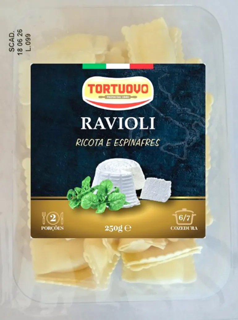 Ravioli com Ricota e Espinafres