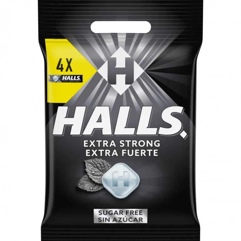 Rebuçados Halls Extra Strong Sem Açúcar