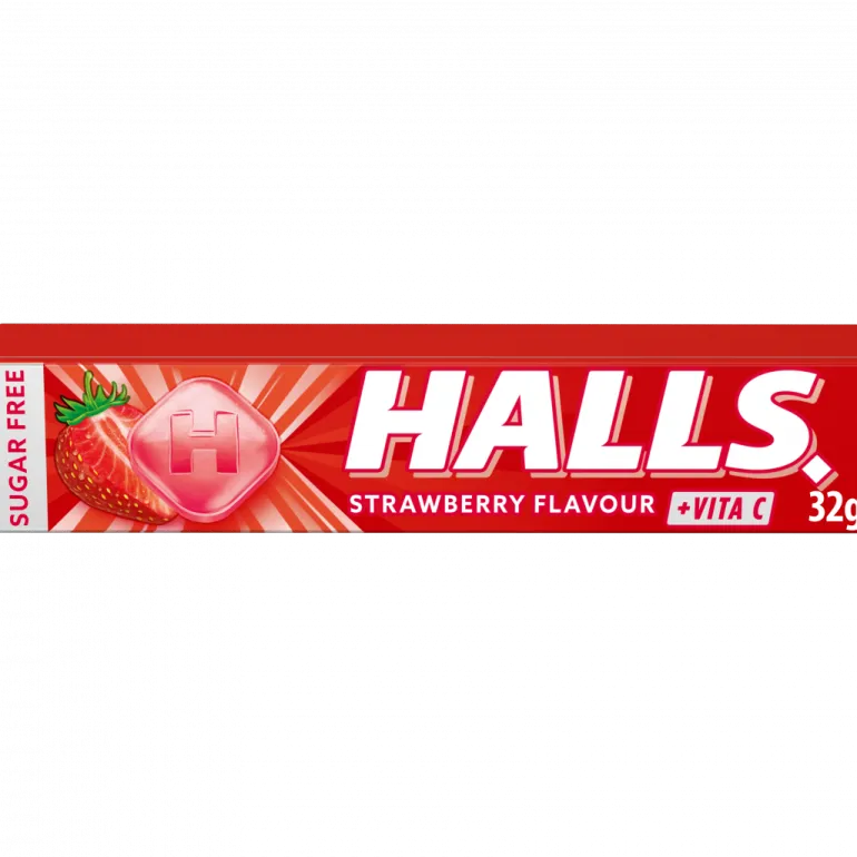 Rebuçados Halls Morango sem Açúcar