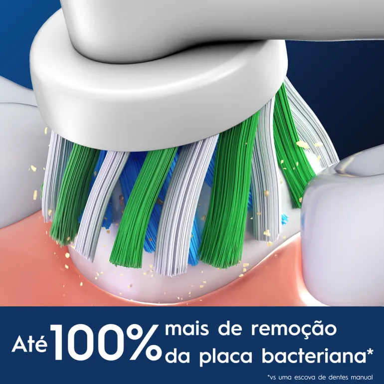 Recargas Escova de Dentes Elétrica Pro Cross Action Branca Pack 6