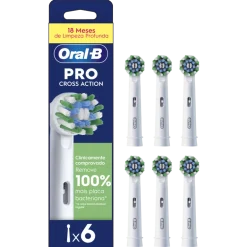 Recargas Escova de Dentes Elétrica Pro Cross Action Branca Pack 6