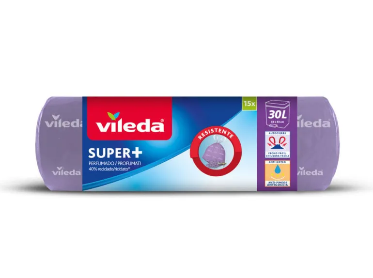 Sacos Lixo Super + Perfumados Fecho Fácil Lavanda 30 L
