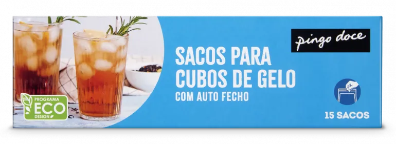 Sacos para Cubos de Gelo Auto Fecho